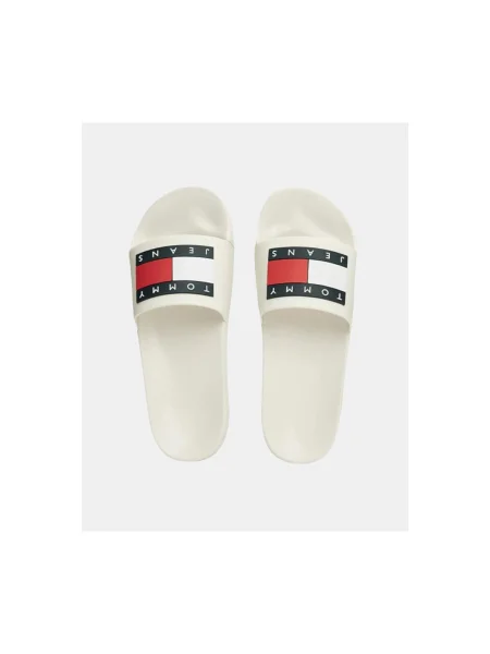 Tommy Jeans Pool Slide Ess ecru pánske žabky biela