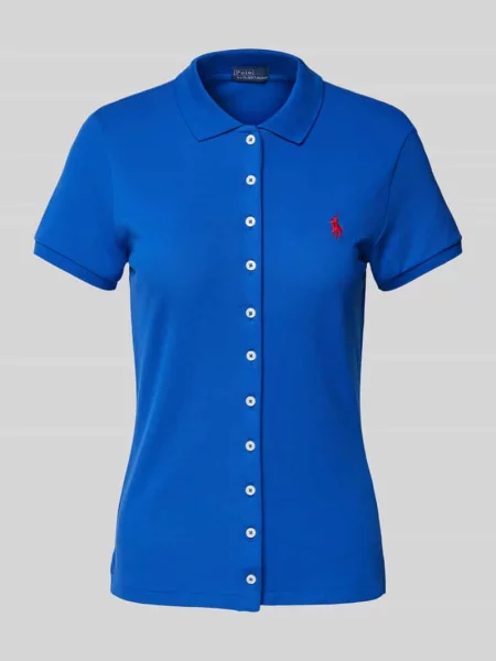 Koszulka polo z wyhaftowanym logo Polo Ralph Lauren niebieskie