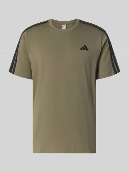 T-shirt o kroju regular fit z czystej bawełny model M 3S SJ LC T' Adidas Sportswear oliwkowa