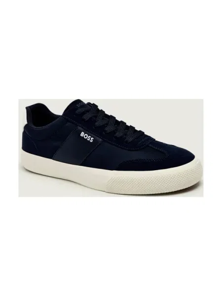 BOSS BLACK Sneakers Aiden_Tenn_sdnypu | piele întoarsă albastru
