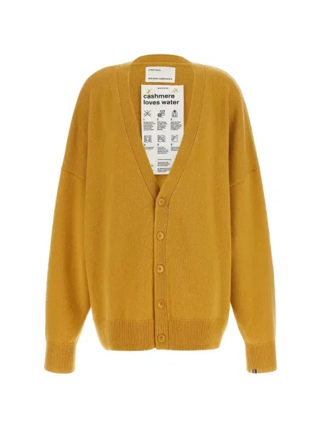 Cardigan Extreme Cashmere din cașmir cu decolteu în V galben