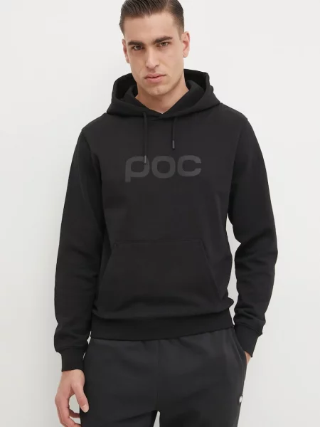 Dukserica POC za muškarce s kapuljačom s tiskom crna