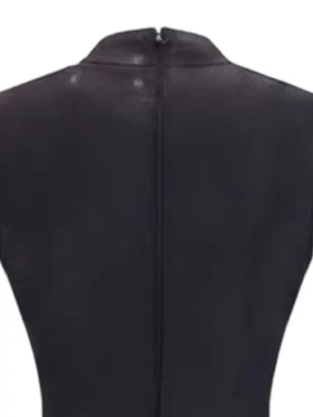 Rochie midi Maison Margiela fără mâneci negru