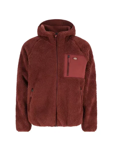 Hanorac cu glugă Dickies din fleece roșu