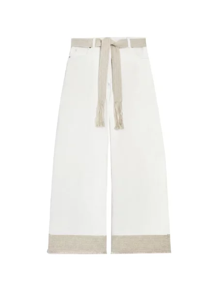 Cu centură pantaloni Agnona alb