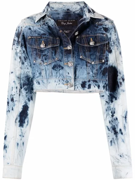 Decupat geacă de blugi Philipp Plein albastru