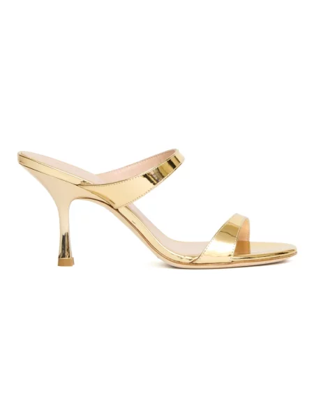 Klapki Stuart Weitzman skórzane żółte