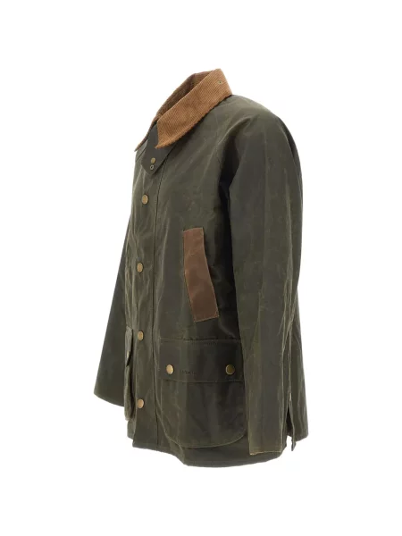Gulerat geacă Barbour de catifea cord verde