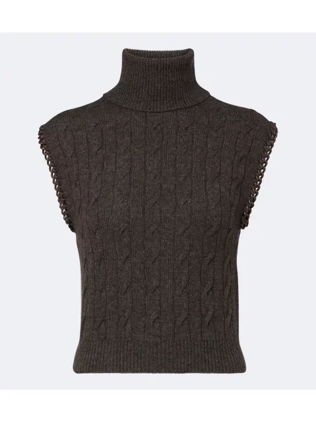 Vestă Ralph Lauren Collection din cașmir gri