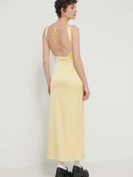 Abercrombie & Fitch ruha maxi egyenes sárga