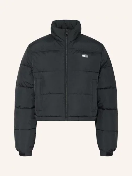 Tommy Jeans Prošívaná Bunda černá