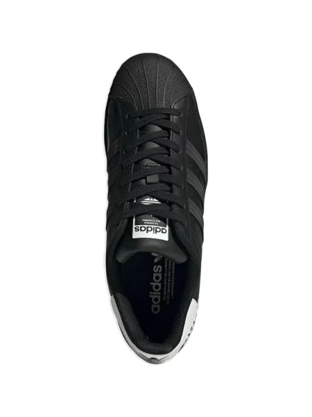 Sneakerși Adidas Superstar cu șireturi din dantelă negru