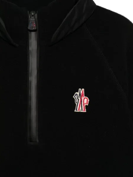 Bluza polarowa dziecięca Moncler Grenoble czarna