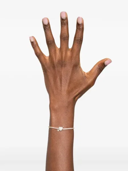 Apyranke Swarovski su širdelėmis auksinė