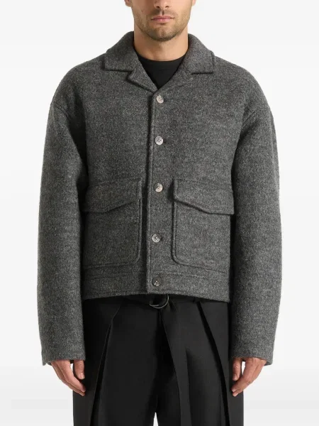 Vlněná bunda Manière De Voir šedá