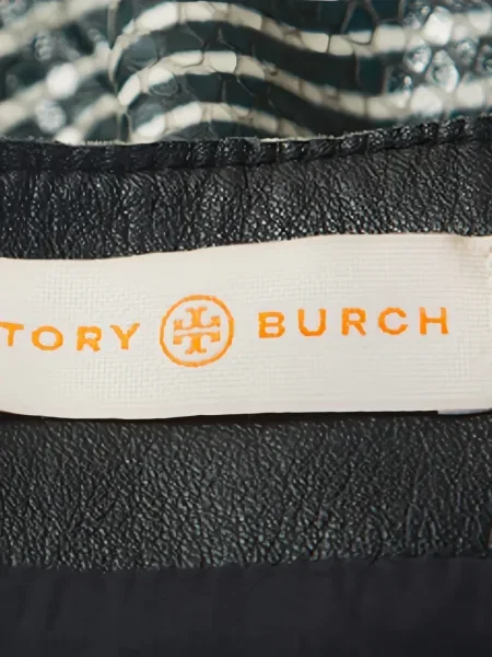 Fustă din piele Tory Burch alb