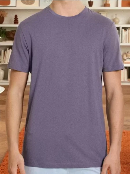 Sinsay koszulka z krótkim rękawem fioletowy