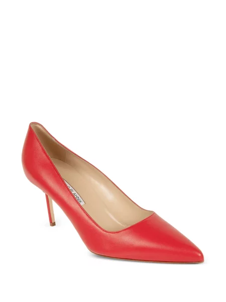 Kožne salonke Manolo Blahnik crvena