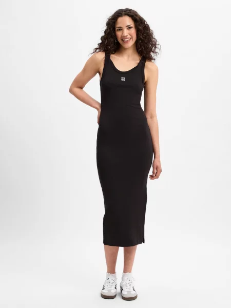 HUGO Sukienka Nalimera Kobiety jednolity M czarny