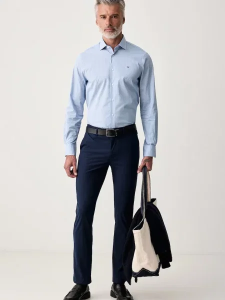 Tommy Hilfiger cămașă pentru bărbați cu albastru
