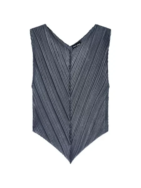 Top Giorgio Armani cu decolteu în V gri