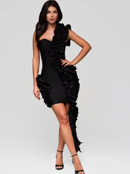 Rochie de seară Edoti de costum negru
