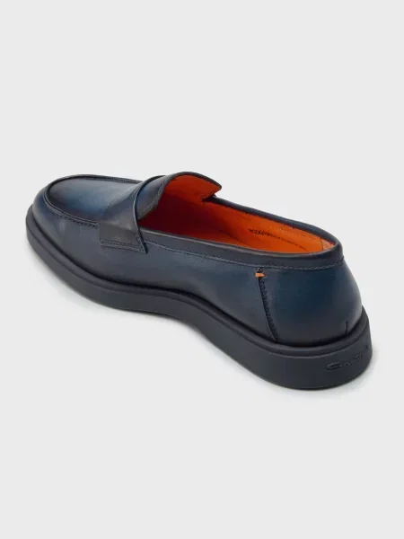 Лоферы Santoni синие