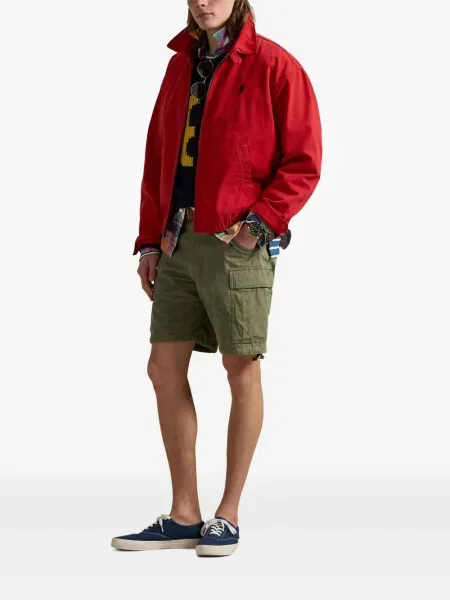 Pletene sportske kratke hlače Polo Ralph Lauren s printom bijela