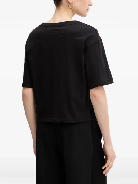 Tricou Armani Exchange cu autograf negru