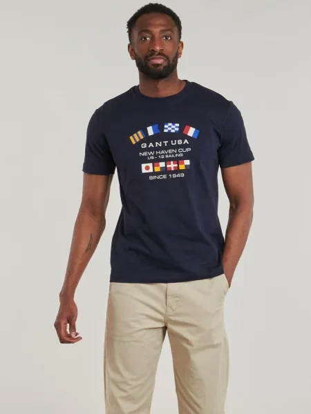 Tricou Gant albastru