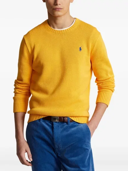Tricou polo Polo Ralph Lauren cu glugă cu blană cu broderie roșu