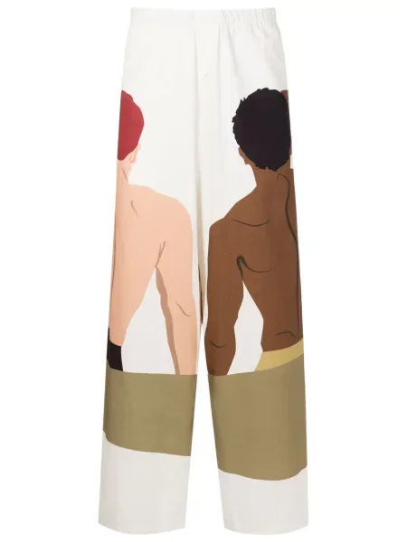 Pantaloni Amir Slama cu imagine