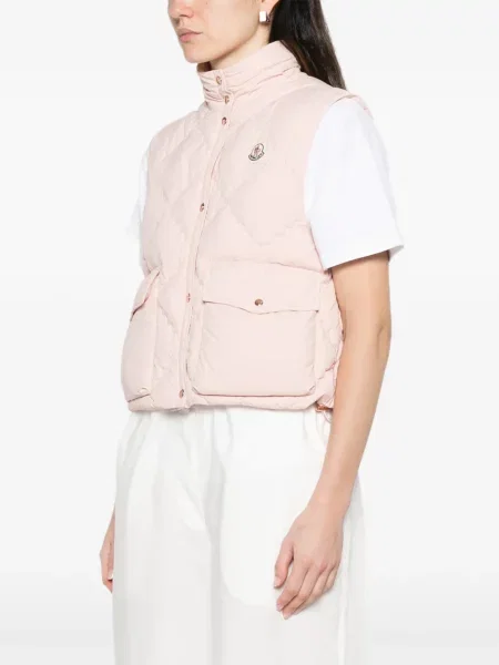Vestă Moncler cu autograf roz