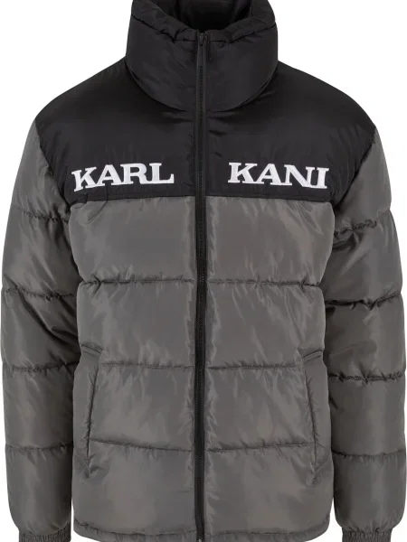 Karl Kani Geacă de iarnă Essential gri închis / negru alb
