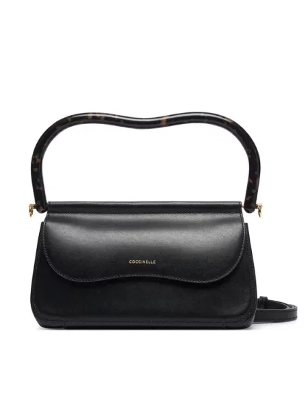 Coccinelle crossbody torba za žene kožna crna