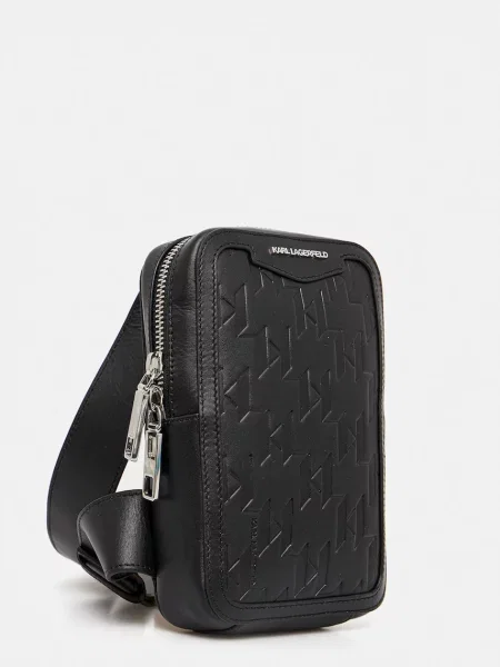 Кожаная сумка Karl Lagerfeld черная