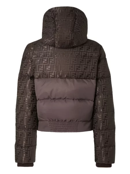 Geacă Fendi cu glugă maro