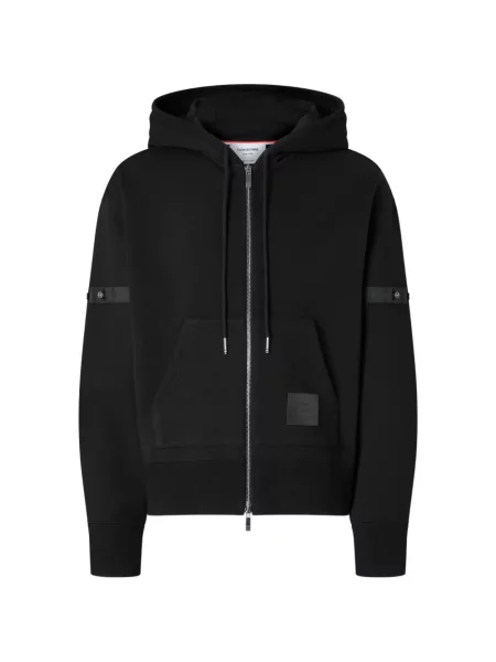 Hanorac cu glugă Thom Browne din jerseu negru