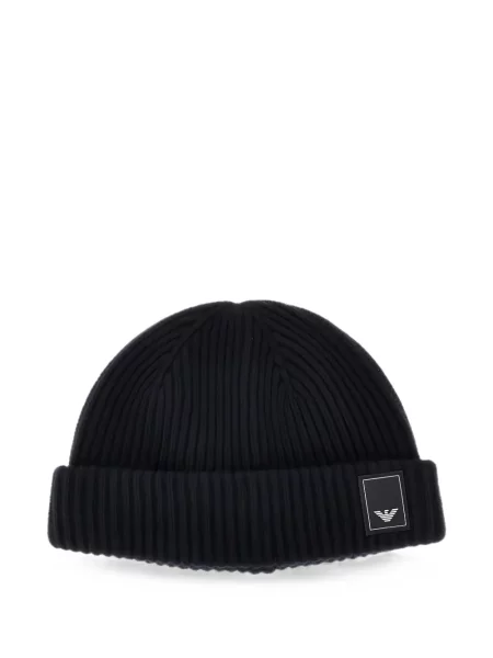 Čepice Emporio Armani s autogramem modrý