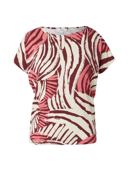 S.Oliver Tricou deschis / maro închis / portocaliu somon bej