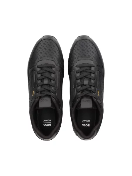 Sneakerși Boss cu imagine negru