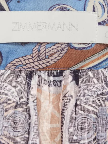 Rochie midi Zimmermann plic albastru