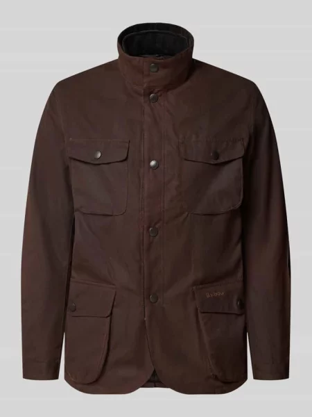Kurtka funkcyjna z woskowanym splot twill Barbour brązowa