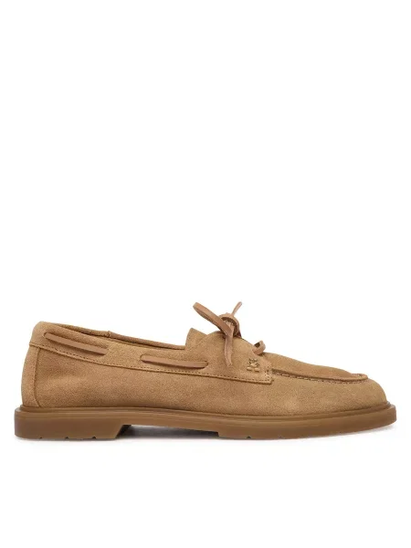 Cipele Tommy Hilfiger Light Suede Boat Shoe smeđa