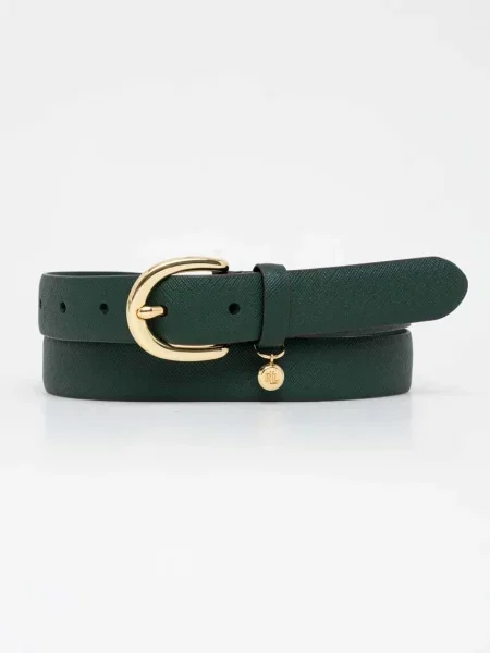 Lauren Ralph Lauren opasok dámsky kožený zelená