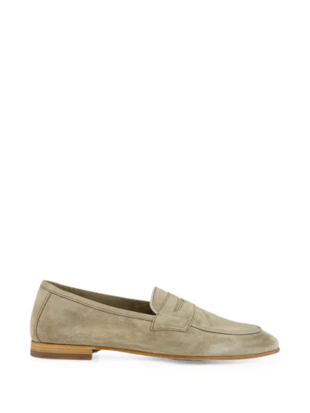 Pantofi loafer Frescobol Carioca din piele de căprioară verde