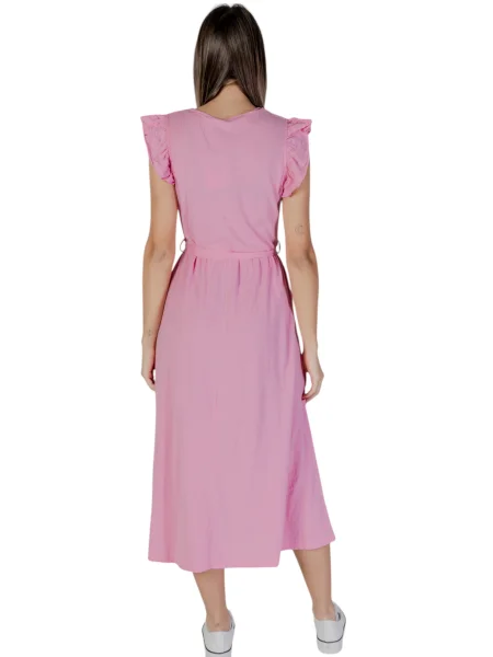 Maksi sukienka bez rękawów B.young bez rękawów różowa