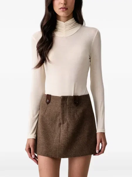 Tricou Twinset cu volane alb