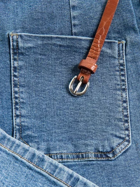 Reserved Джинси з поясом wide leg синій