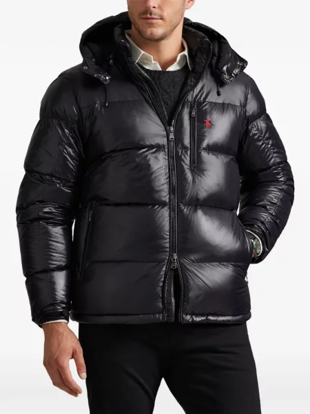 Portofel Polo Ralph Lauren din piele cu dungi cu glugă verde